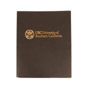 USC Trojans Black Linen Seal/Logo Folder